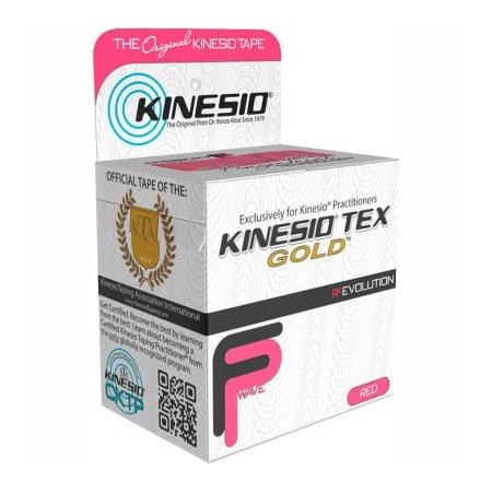 Fabrication Enterprises Kinesio Tex Gold FP Kinesiology Tape, 2" x 5.5 yds, Red, 1 Roll 24-4872